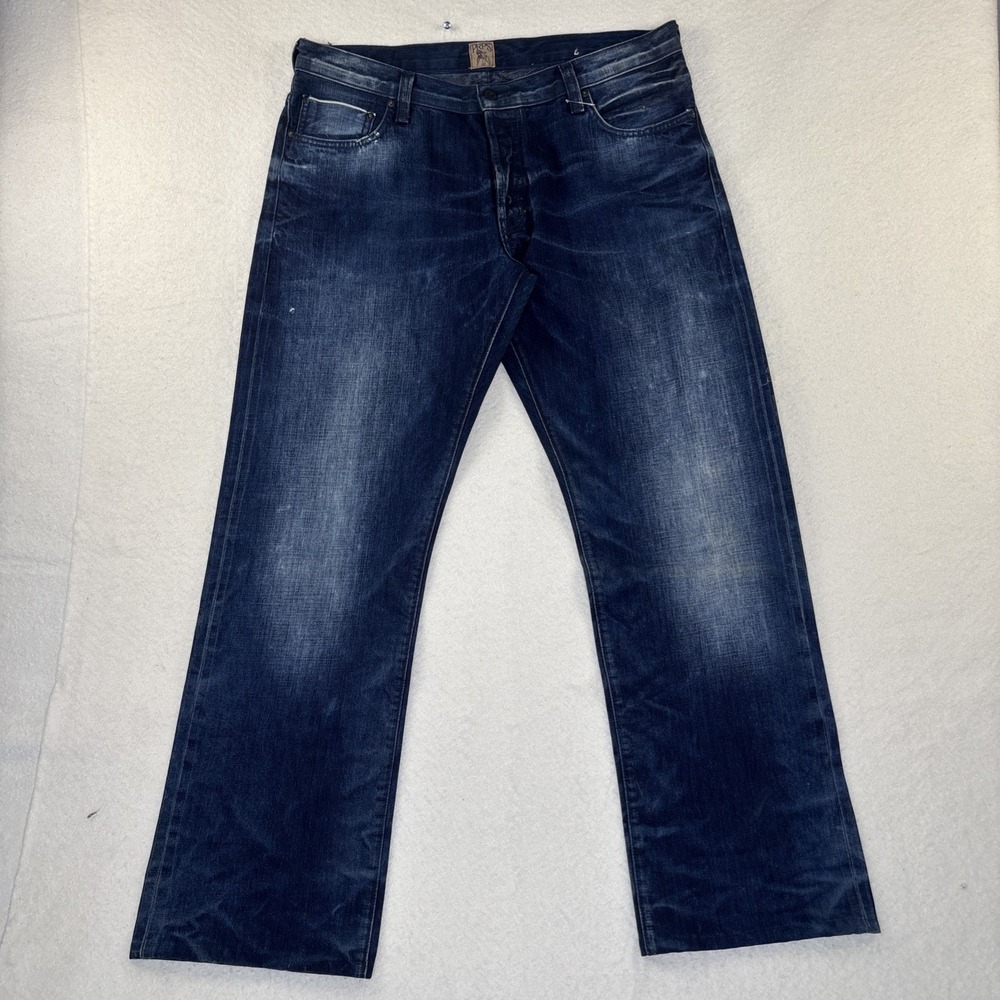 Prps Barracuda Button Fly Jeans 36x32 13.5 oz Japanese Indigo Selvedge Denim
